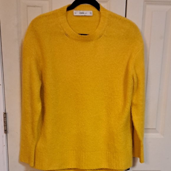 Zara Sweaters - Zara Women's Sunny Yellow Crew Neck Sweater